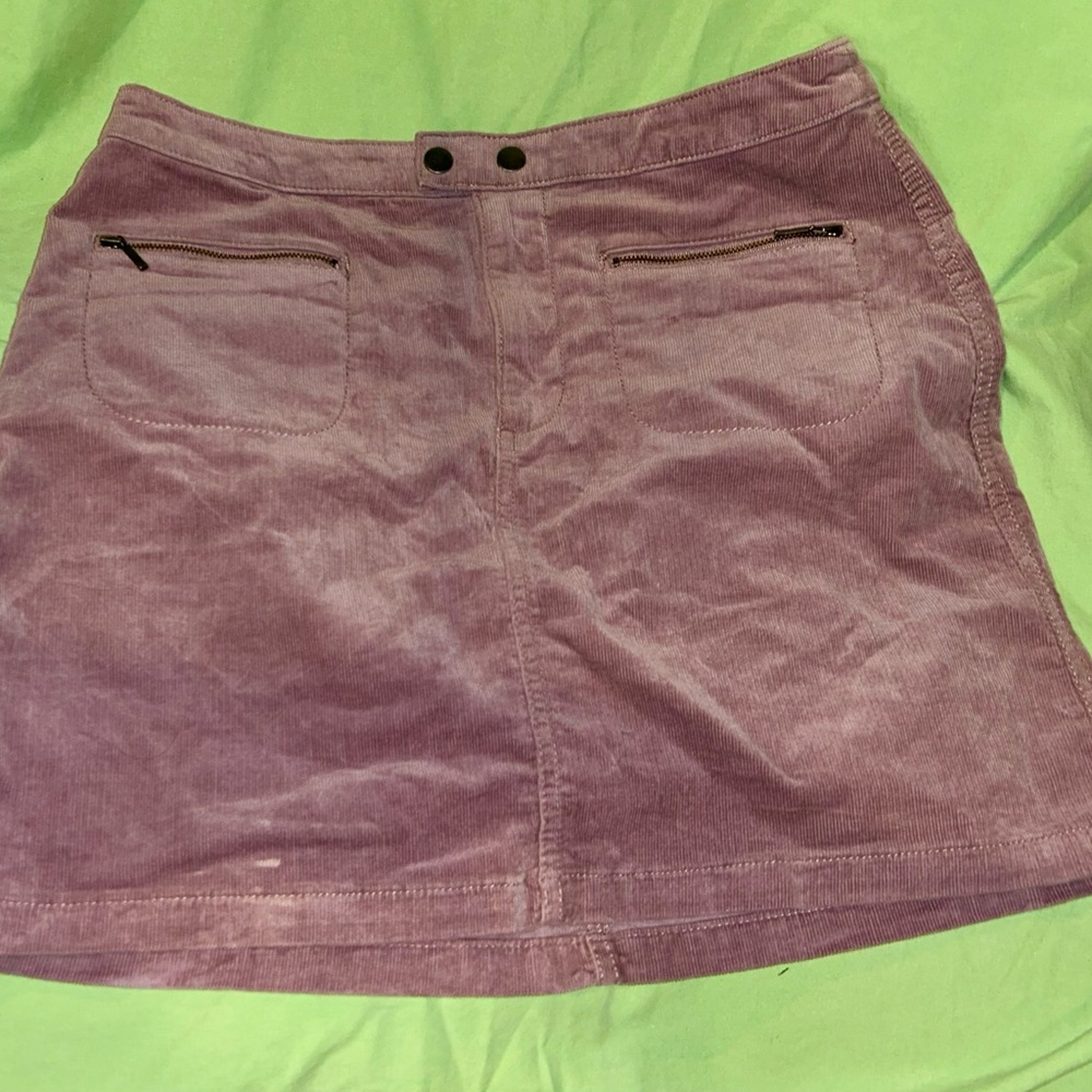 Corduroy A-Line Skirt in Mauve